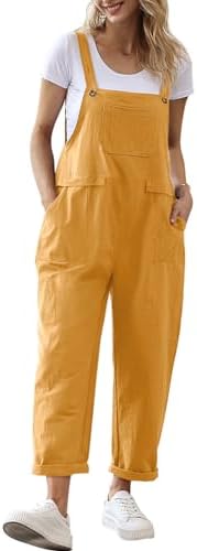 Long Casual Loose Bib Pants Overalls Baggy Rompers Jumpsuit…
